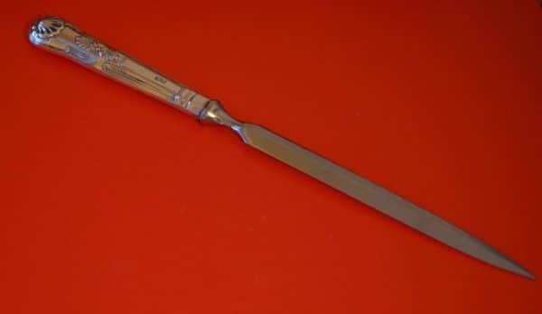 Sheffield Silver Pistol Handled Letter Opener - Collectible / Knife / Knives c.1982 - Image 2