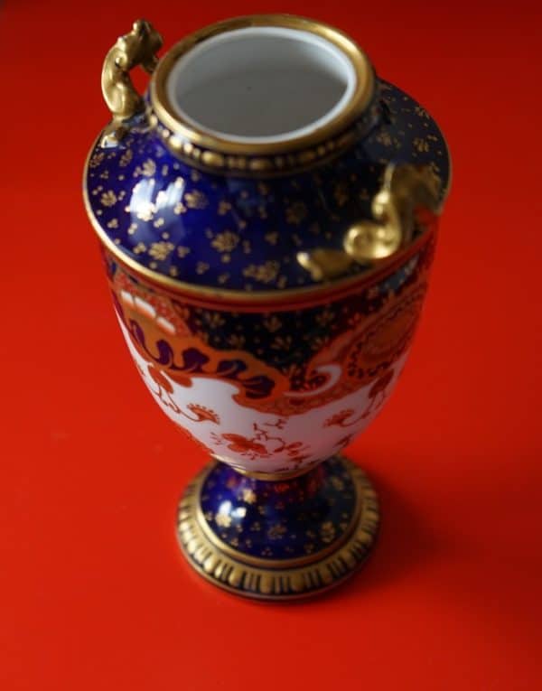C 1890 Antique Royal Crown Derby Miniature Imari Vase - Collectible - Image 5
