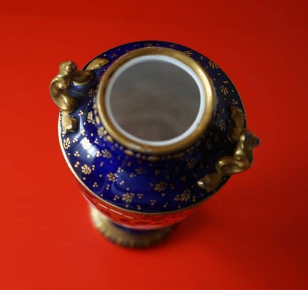 C 1890 Antique Royal Crown Derby Miniature Imari Vase - Collectible - Image 3