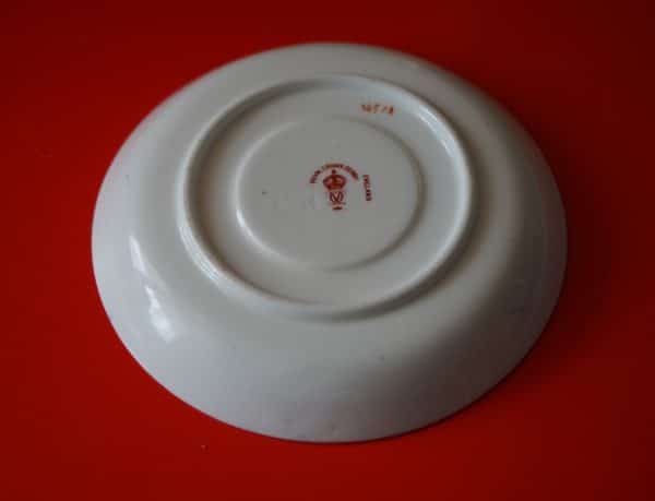 C 1924 Royal Crown Derby Miniature Imari Coffee Can & Saucer – Porcelain / Bone China Continental Trinket Box Antique Ceramics 5