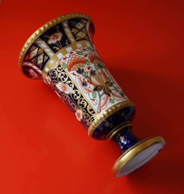 SALE - c 1913 Antique Royal Crown Derby Miniature Imari Vase - Collectible - Image 11