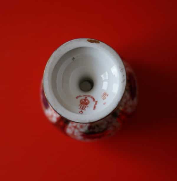 SALE – c 1913 Antique Royal Crown Derby Miniature Imari Vase – Collectible Fine Bone China Antique Ceramics 5