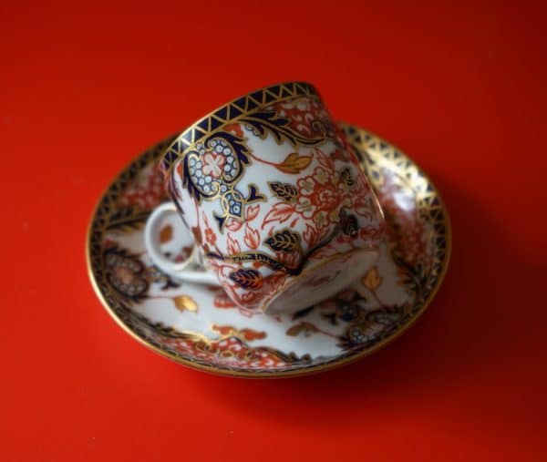 C 1924 Royal Crown Derby Miniature Imari Coffee Can & Saucer