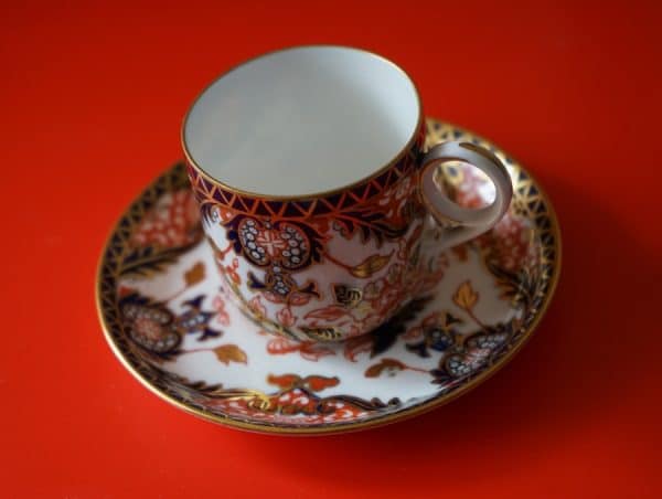 C 1924 Royal Crown Derby Miniature Imari Coffee Can & Saucer - Image 6