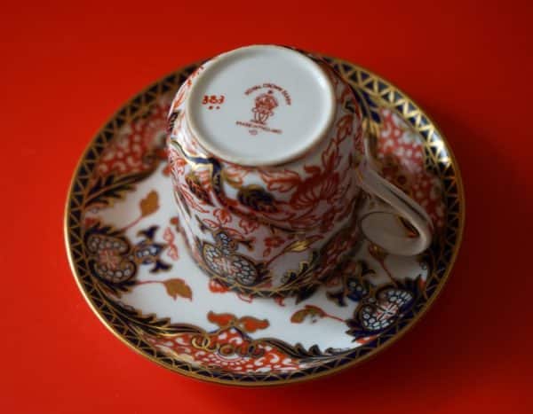 C 1924 Royal Crown Derby Miniature Imari Coffee Can & Saucer - Image 4
