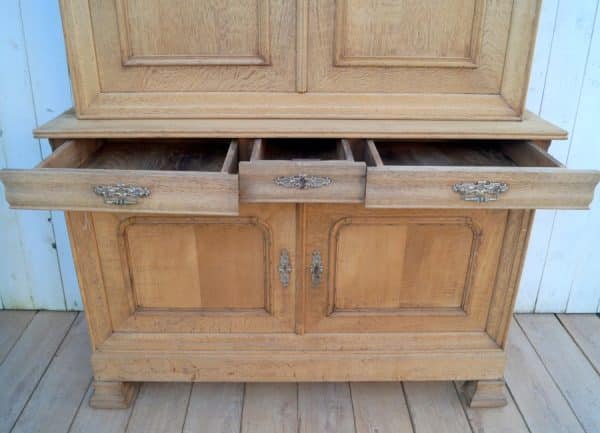 Bleached Oak Armoire Antique Cupboards 6