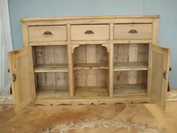 Tall 19th Century Pine Dog Kennel Dresser Base Antique Dressers 7