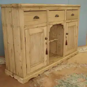 Tall 19th Century Pine Dog Kennel Dresser Base Antique Dressers