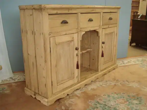 Tall 19th Century Pine Dog Kennel Dresser Base