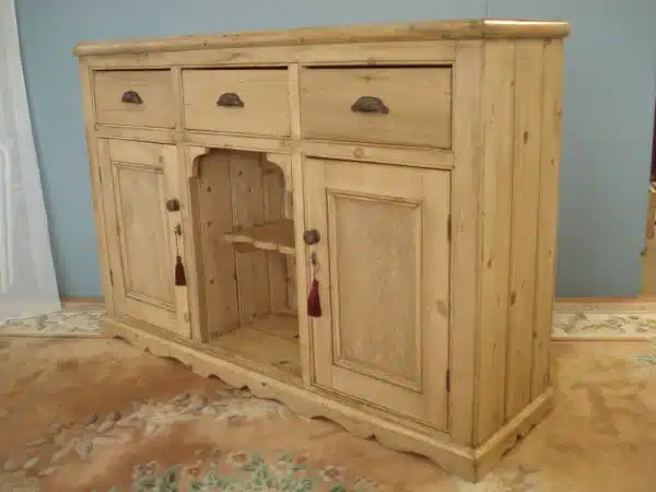 Tall 19th Century Pine Dog Kennel Dresser Base Antique Dressers 5