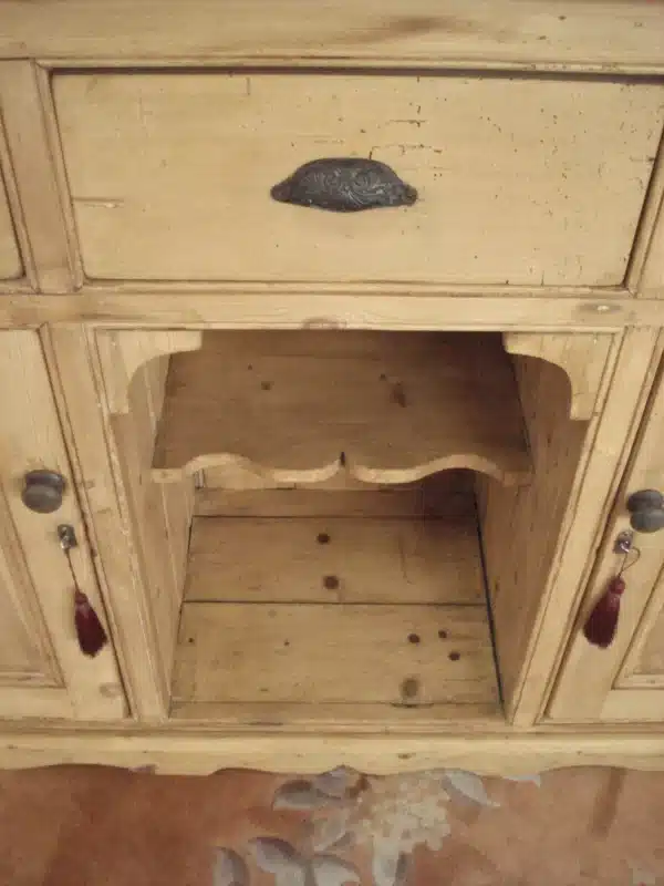 Tall 19th Century Pine Dog Kennel Dresser Base Antique Dressers 4