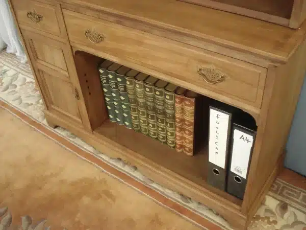 Blonde Mahogany Edwardian Bookcase - Image 2