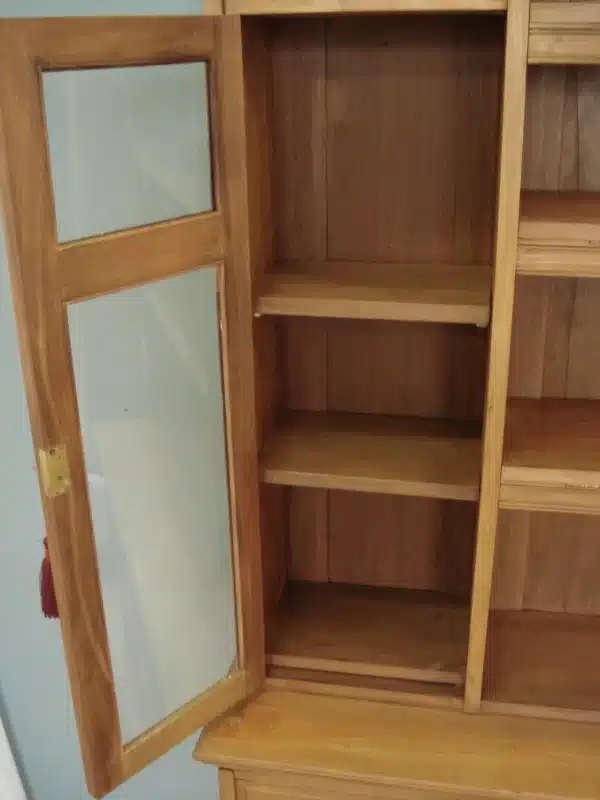 Blonde Mahogany Edwardian Bookcase - Image 9