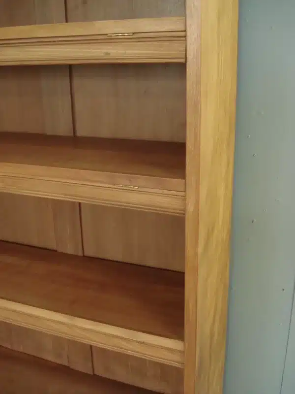 Blonde Mahogany Edwardian Bookcase - Image 12