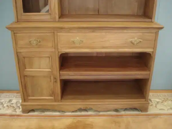 Blonde Mahogany Edwardian Bookcase - Image 7