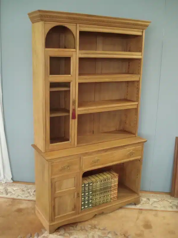 Blonde Mahogany Edwardian Bookcase Antique Bookcases 3