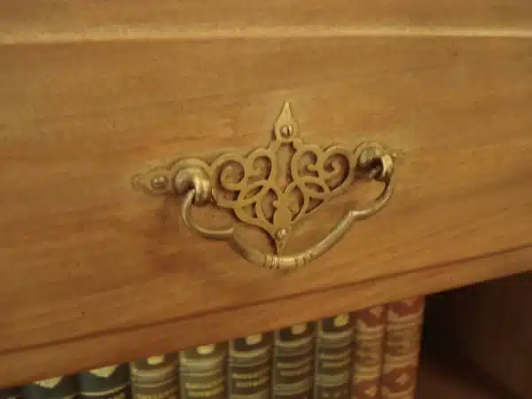 Blonde Mahogany Edwardian Bookcase - Image 4