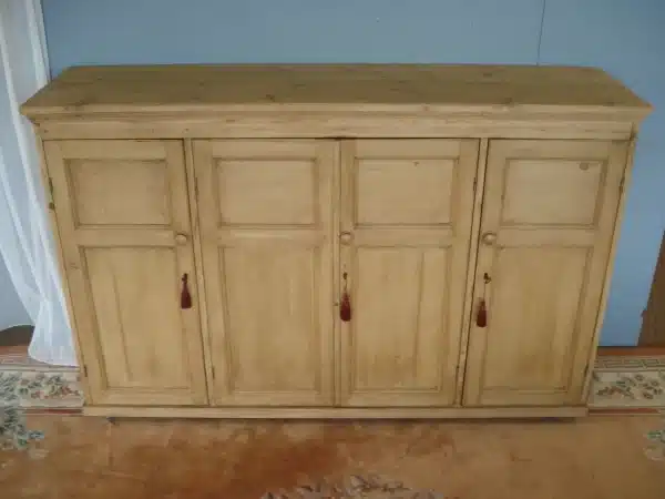 Four Door Pine Cupboard circa 1880