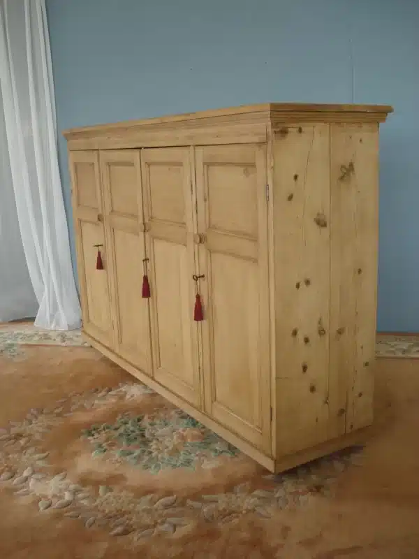 Four Door Pine Cupboard circa 1880 - Image 5