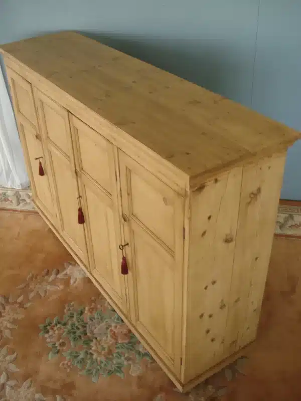 Four Door Pine Cupboard circa 1880 - Image 4