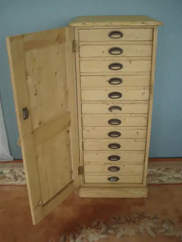 Pine Collector's Cabinet - Image 5