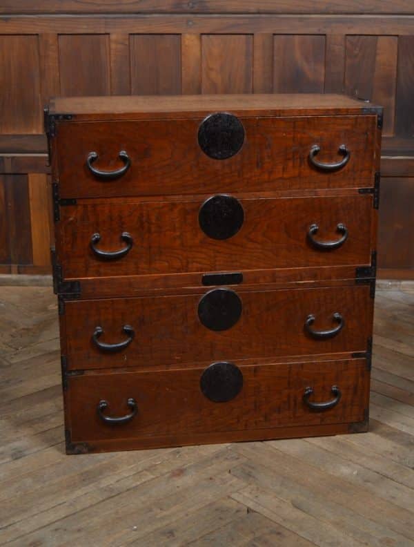 Japanese Elm Wood Tansu Chest SAI2916 - Image 12
