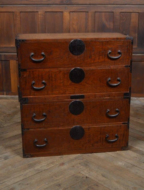 Japanese Elm Wood Tansu Chest SAI2916 Antique Draws 14