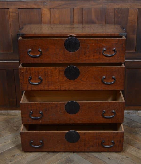Japanese Elm Wood Tansu Chest SAI2916 - Image 10