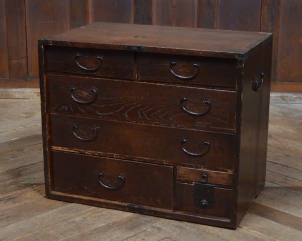 Japanese Elm Wood Tansu Chest SAI2917 - Image 9