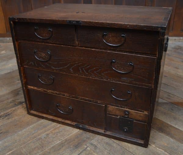Japanese Elm Wood Tansu Chest SAI2917 - Image 8
