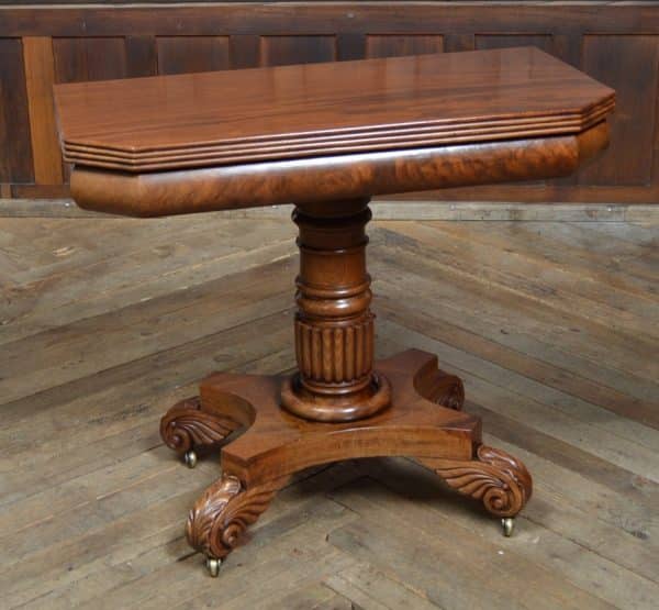 William IV Mahogany Fold Over Tea Table SAI2909 Antique Furniture 3