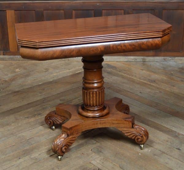 William IV Mahogany Fold Over Tea Table SAI2909