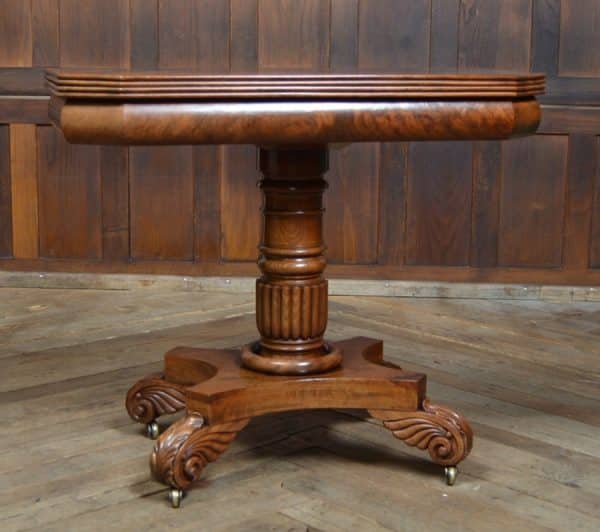 William IV Mahogany Fold Over Tea Table SAI2909 Antique Furniture 4