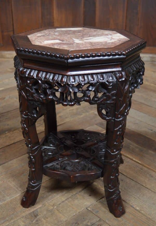 Chinese Marble Top Plant / Vase Stand SAI2942 - Image 5