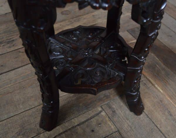 Chinese Marble Top Plant / Vase Stand SAI2942 - Image 3