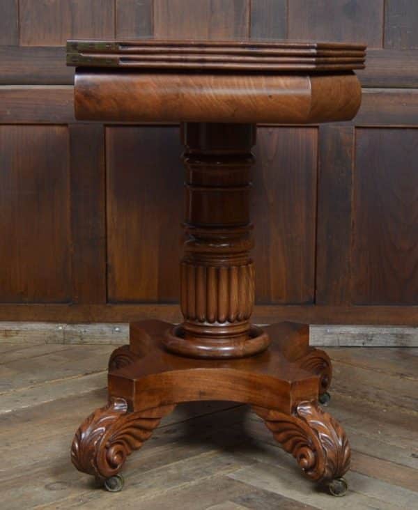 William IV Mahogany Fold Over Tea Table SAI2909 - Image 12