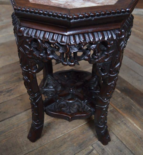 Chinese Marble Top Plant / Vase Stand SAI2942 - Image 2
