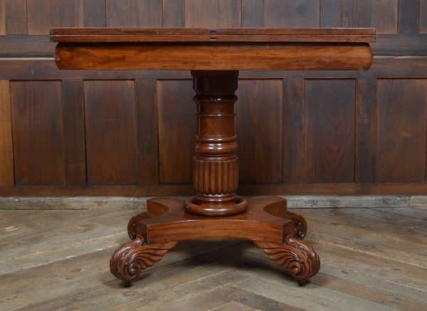 William IV Mahogany Fold Over Tea Table SAI2909 Antique Furniture 13