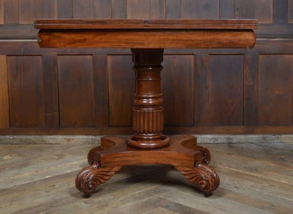 William IV Mahogany Fold Over Tea Table SAI2909 - Image 11
