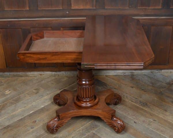 William IV Mahogany Fold Over Tea Table SAI2909 - Image 10