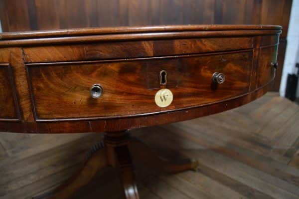 Regency Mahogany Drum Table SAI2936 Antique Furniture 8
