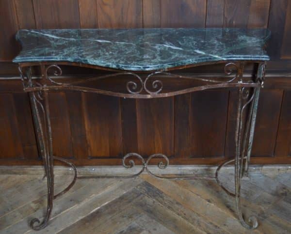 Green Marble Top Console / Hall Table SAI2931 Antique Furniture 4
