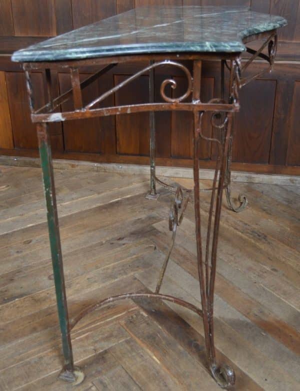 Green Marble Top Console / Hall Table SAI2931 Antique Furniture 11
