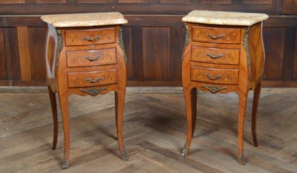 Pair Of French Style Bedside Drawers SAI2944 Antique Draws 3