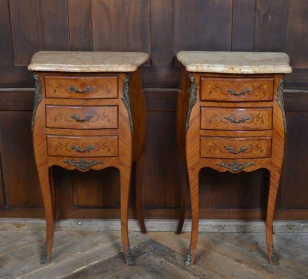 Pair Of French Style Bedside Drawers SAI2944 Antique Draws 17