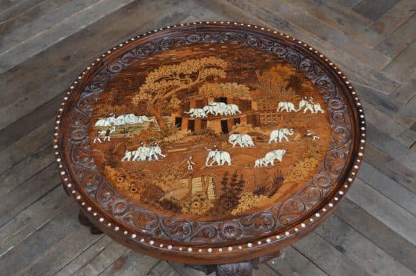 Indian Rosewood Elephant Table SAI2914 - Image 3