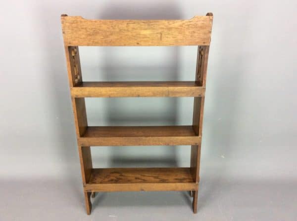 Arts & Crafts Oak Open Bookcase c1900 - Image 8