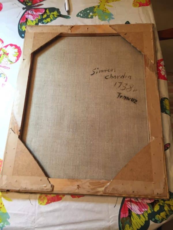 Oil on canvas Jean Baptiste Simeon Chardin antique tray Antique Art 9