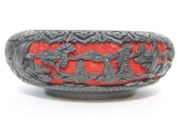 Chinese Cinnabar brush wash bowl Bowl Antique Collectibles 10