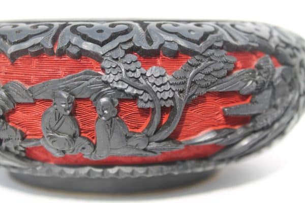 Chinese Cinnabar brush wash bowl - Image 4